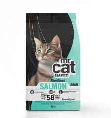 Mr.Cat Happy 15 Kg Kısırlaştırılmış Somonlu Kedi Maması