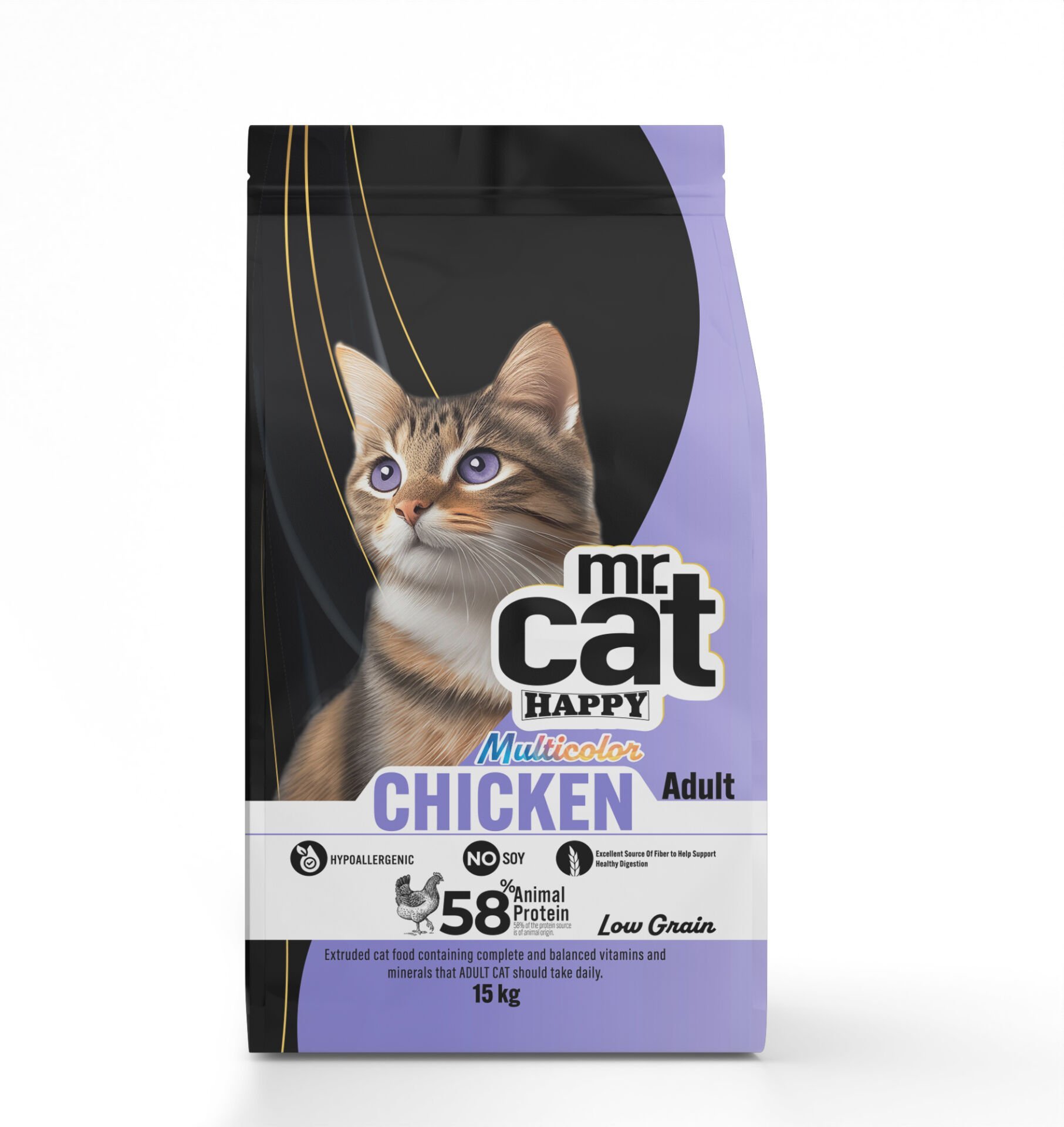 Mr.Cat Happy 15 Kg Multicolor Kedi Maması