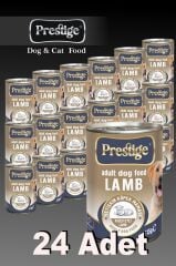 24 ADET PRESTİGE KUZULU KÖPEK KONSERVE MAMA