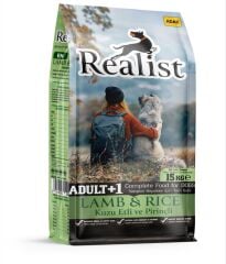 REALİST 15 KG KUZU ETLİ & PİRİNÇLİ YETİŞKİN KÖPEK MAMASI