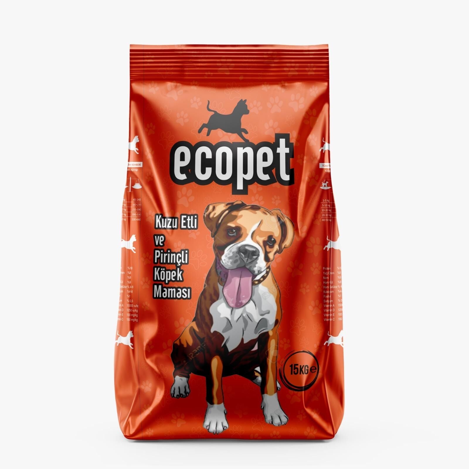 ECOPET 15 KG KUZU ETLİ & PİRİNÇLİ KÖPEK MAMASI