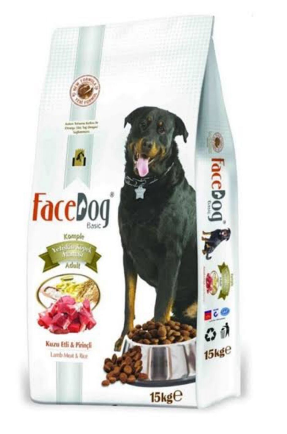 FACE DOG 15 KG KUZU ETLİ & PİRİNÇLİ KÖPEK MAMASI