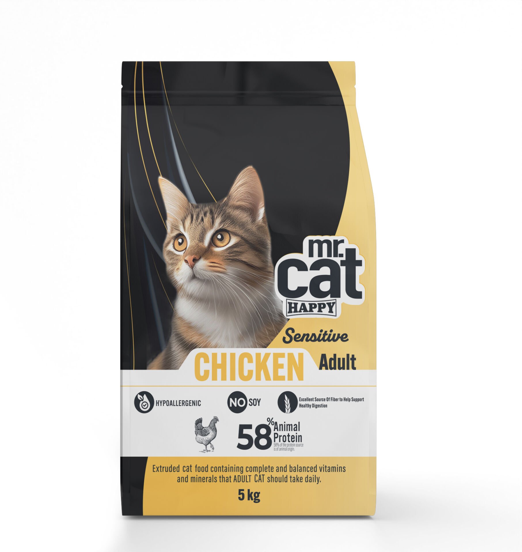 Mr.Cat Happy 5 Kg Düşük Tahıllı Tavuklu Kedi Maması