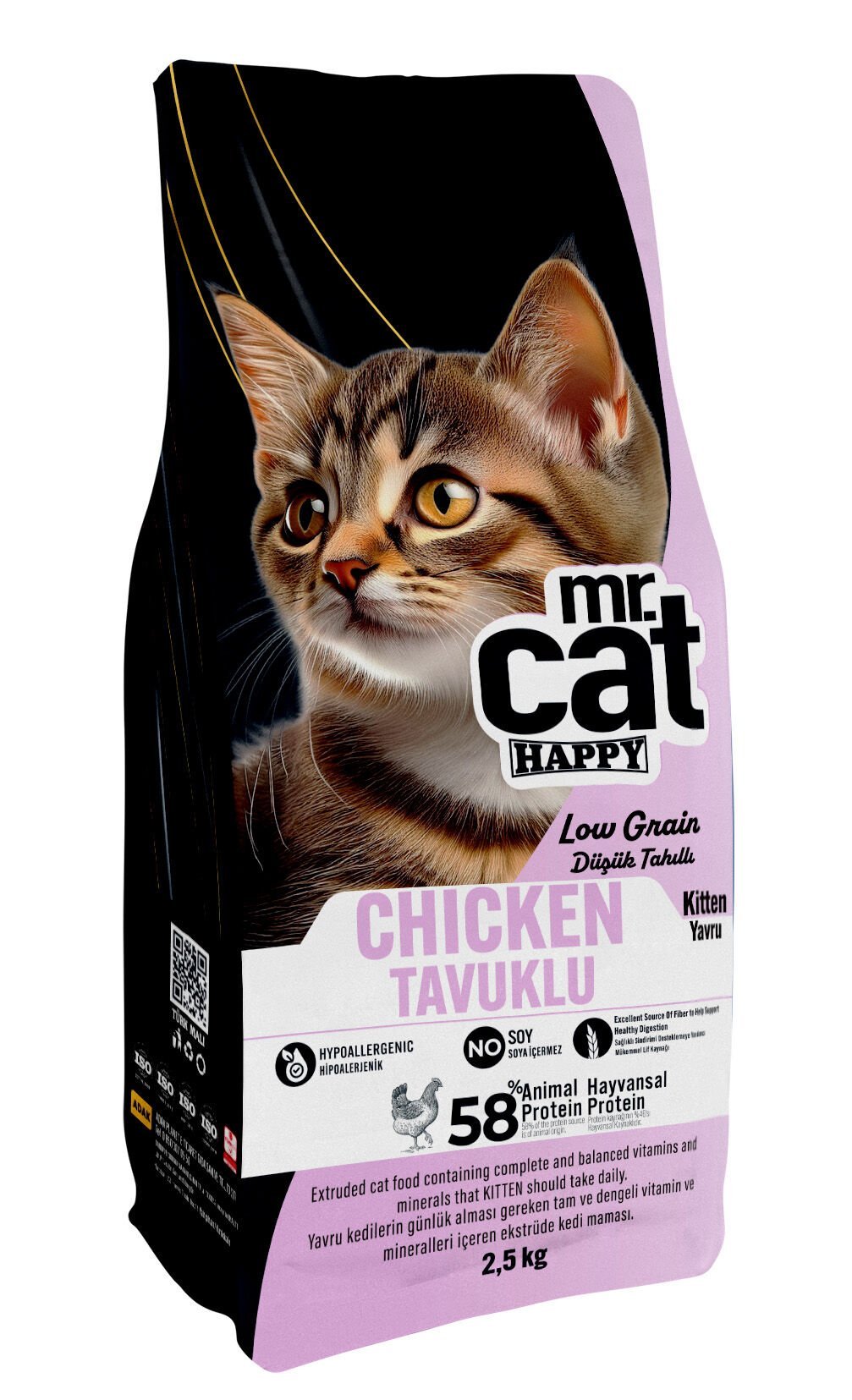 Mr.Cat Happy 2.5 Kg Tavuklu Yavru Kedi Maması