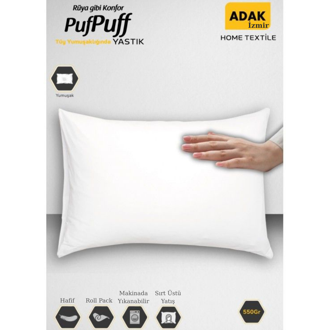 ADAK PUF PUFF ROLL PACK ELYAF YASTIK (50*70 CM 550 GR)
